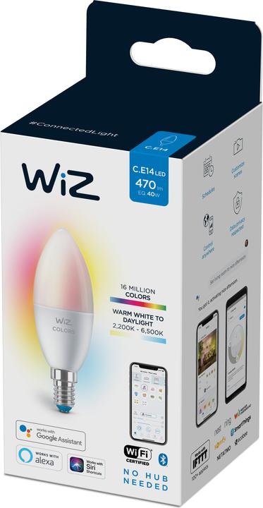 Produktbild WiZ Lampe 40W E14 Kerzenform (E14, 4.80 W, 470 lm, 1 x, F)
