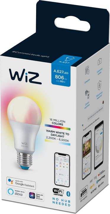 Produktbild WiZ DUPLIKAT Lampe 60W E27 Standardform (E27, 8 W, 806 lm, 1 x, F)