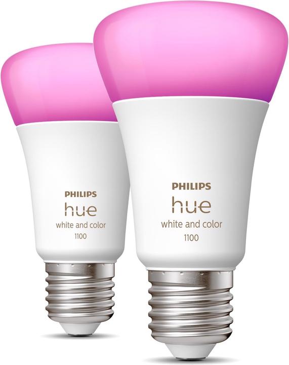 Philips Hue White & Color Ambiance BT (E27, 9 W, 1100 lm, 2 x, F)