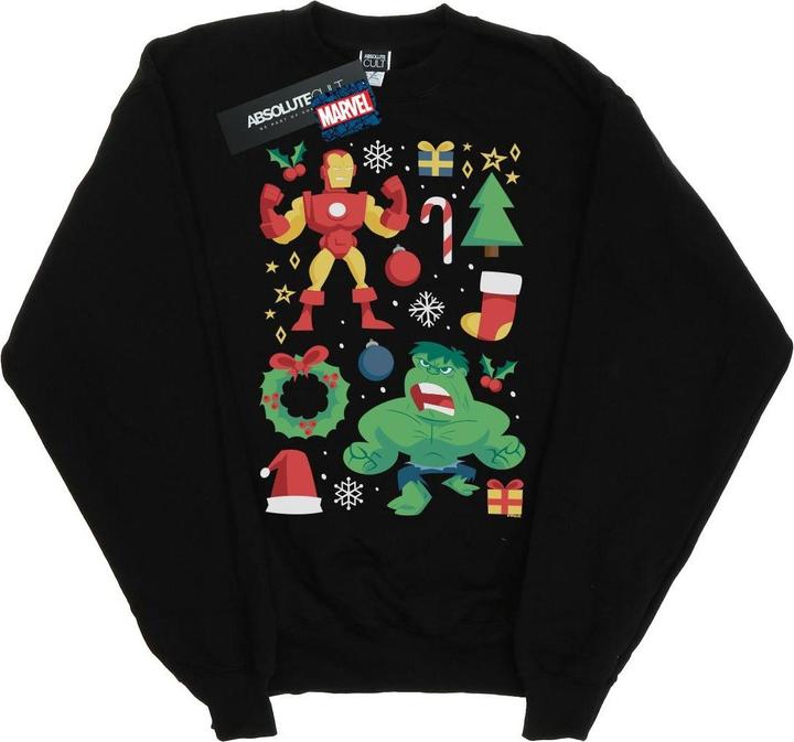 Immagine prodotto Iron Man And Hulk Christmas Day Felpa Ragazzi (140, 146)
