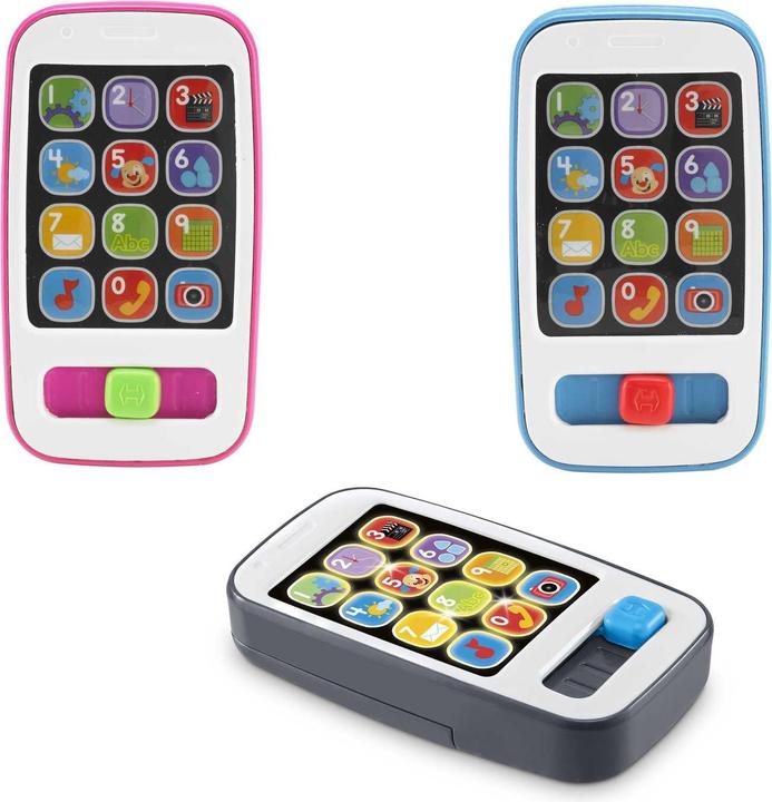 Actual product image Fisher-Price Learning fun smartphone music learning toy for babies, grey, German version (German)