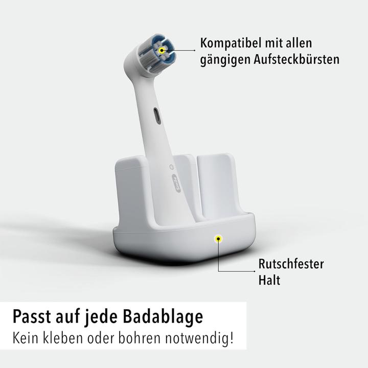 Immagine prodotto Qikfresh Aufsteckbürstenhalter 2er Weiss (Portaspazzolino)