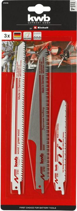 Actual product image kwb Reciprocating saw blade set