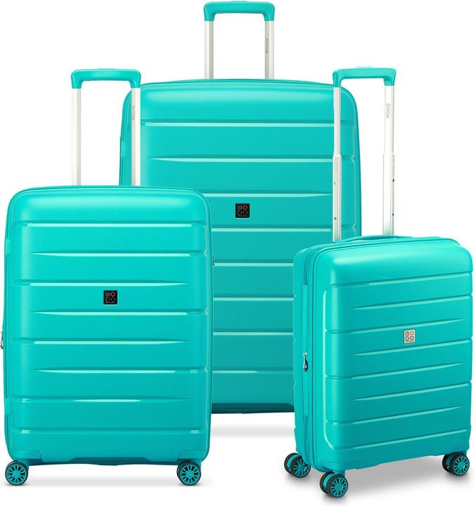 Actual product image Modo by Roncato Starlight 3.0 4 Rollen Kofferset 3-teilig mit Dehnfalte (219 l, XL (from 140l))