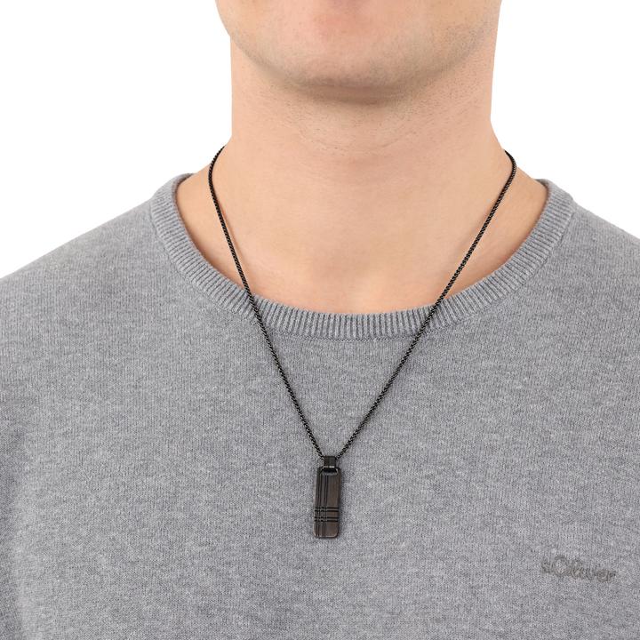 Immagine prodotto S.Oliver Halsschmuck für Herren, Edelstahl (Acciaio inossidabile)