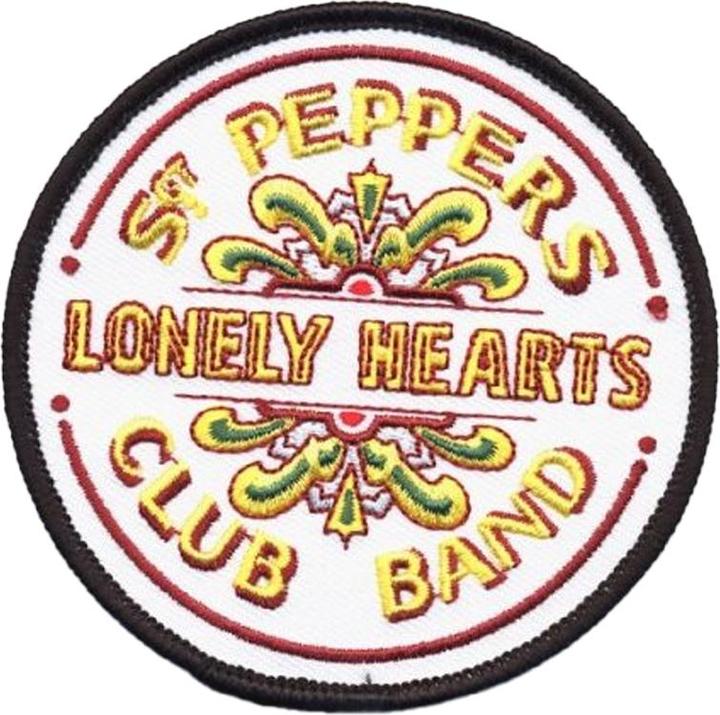 Actual product image The Beatles Sgt Pepper Drum Woven Iron On Patch