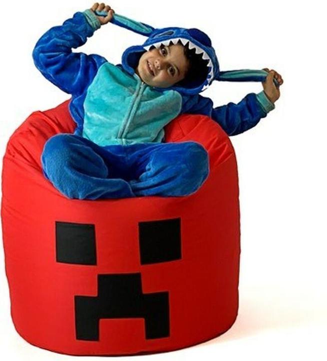 Produktbild Go Gift Minecraft rod XXL 110 x 90 cm Sako taske puf