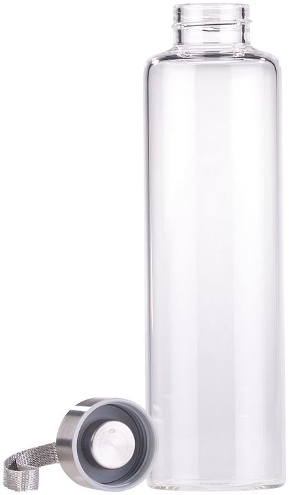 Image du produit Pearl Lot de 4 gourdes en verre borosilicaté, lavables au lave-vaisselle (0.55 l)