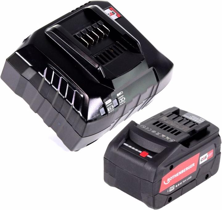 Actual product image Rothenberger ROMAX 4000 battery press machine 18V + 1x battery 8.0Ah + charger + case