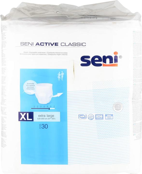 Produktbild Seni Active Classic Einweghosen atmungsaktiv Hüftumfang 120-160cm 5.5 Tropfen (30 x, Large plus)