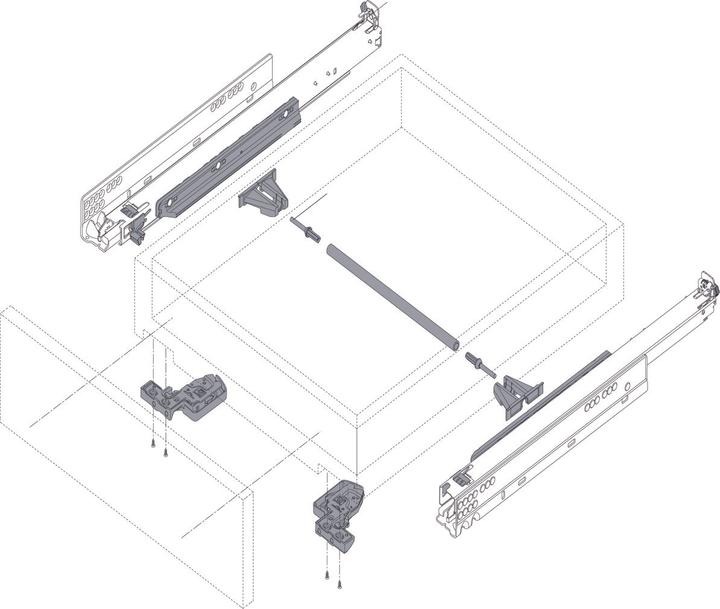 Image du produit Blum 760H5000T ZN sortie totale 40 kg, LN=500