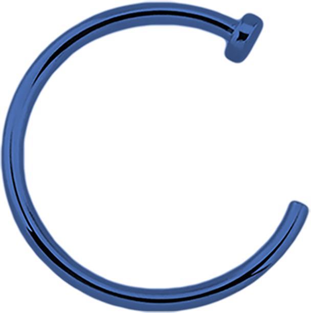 Immagine prodotto Star Piercing Anello nasale aperto blu scuro (senza ottone, Acciaio chirurgico 316L)