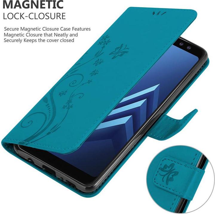 Actual product image Cadorabo Flower Book cover (Samsung Galaxy A8 (2018))