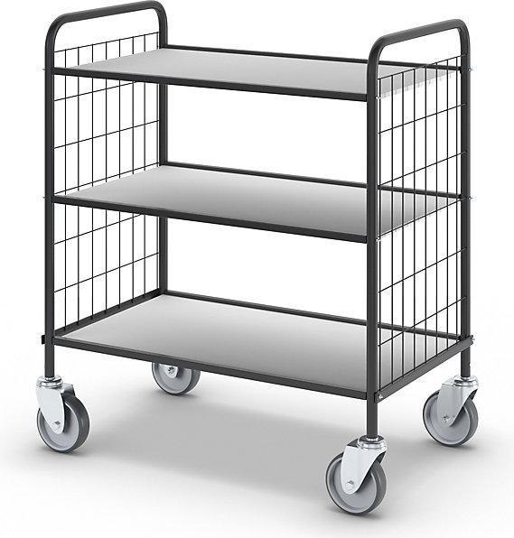 Produktbild Ebinger Büro-Etagenwagen, LxBxH 830x510x935 mm, 3 Etagen (150 kg)