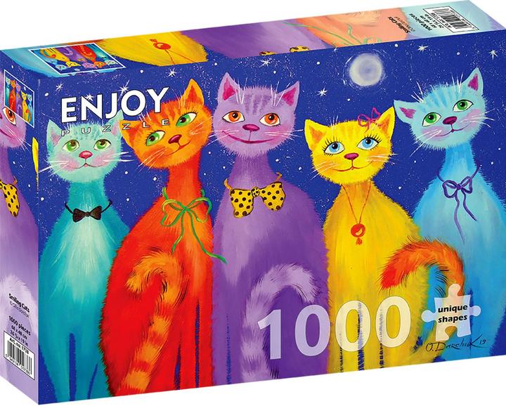 Productafbeelding Enjoy Puzzle ENJOY-1738 - Lachende katten, legpuzzel, 1000 stukjes (1000 onderdelen)