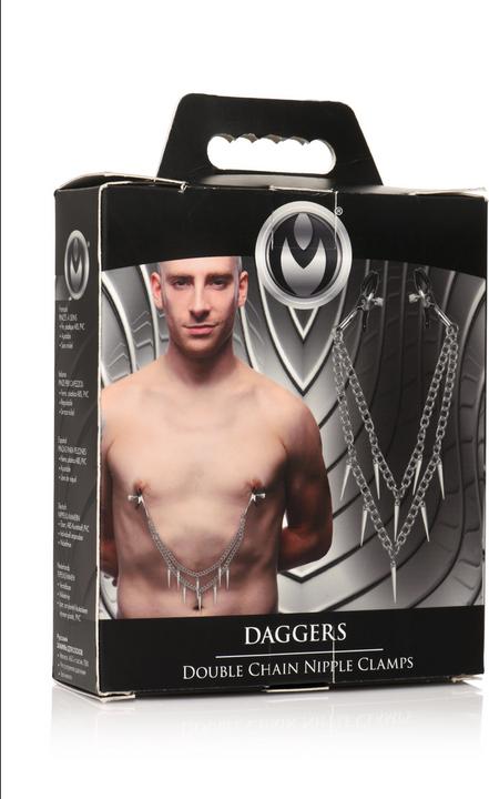 Actual product image Master Series Daggers - Double Chain Nipple Clamps
