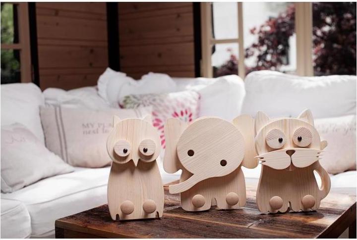 Produktbild Luka Zajc Design CAT-3980134 - Animal Kingdom Holzkleiderhaken Katze
