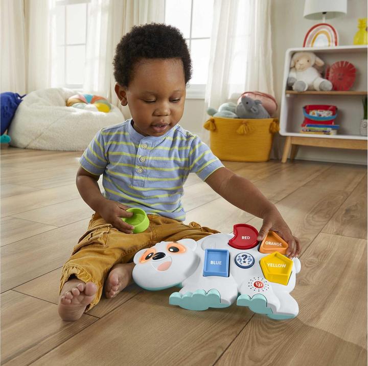 Actual product image Fisher-Price BlinkiLinkis shapes polar bear, toddler toy, german edition (German)