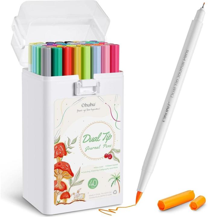 Ohuhu Punta doppia (Multicolore, 40 x)