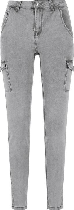 Produktbild Cloud 5ive Cloud5ive Damen High Waist Cargo Jeans Hose mit washed look (M)