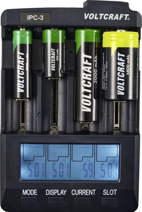 Image du produit Voltcraft Chargeur de piles rondes IPC-3 (1 pcs, 14500, 18650, CR123A, AA, Chargeurs sans batterie)