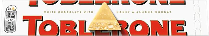 Image du produit Toblerone Swiss White Chocolate with Honey & Almond Nougat (100 g)