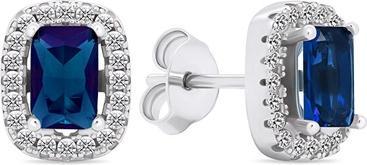 Brilio Silver - Silver earrings with zircons in the style of Princess Kate EA578WB