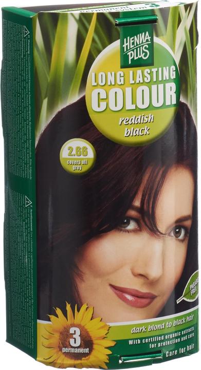 Actual product image Hennaplus Long Lasting Colour (2.66 Reedish Black)