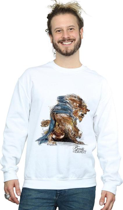 Actual product image Disney Mens Beauty And The Beast Beast Sketch Sweatshirt (M)