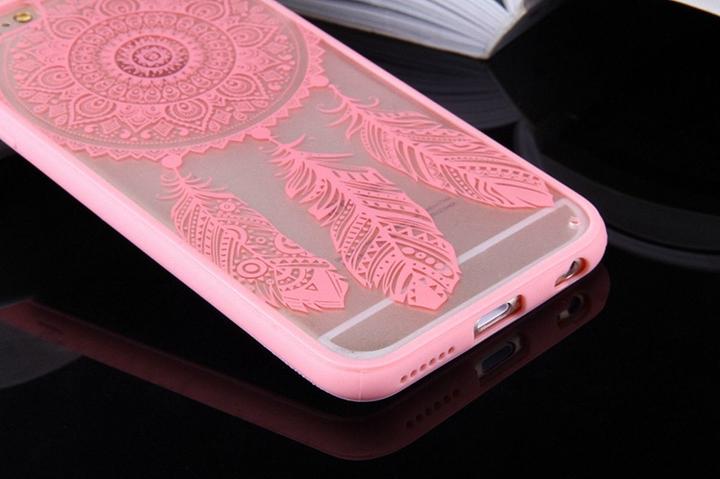 Actual product image König Design Apple iPhone 6 / 6s Mobile Cover Mandala Case Protective Cover Motif Dreamcatcher Pink (Apple iPhone 6)