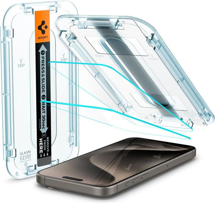 Spigen Glas.TR EZ Fit (1 Pezzo/i, Apple iPhone 15 Pro Max)