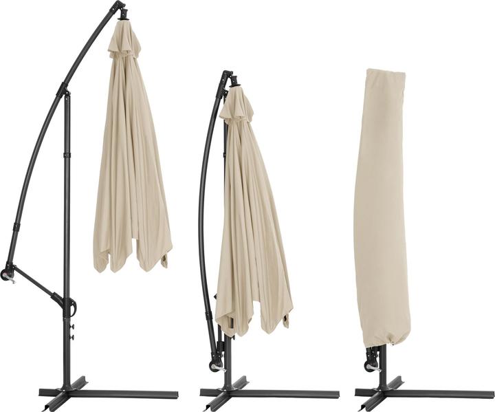 Produktbild tectake Sonnenschirm Ciccio mit Schutzhülle (3.50 m)