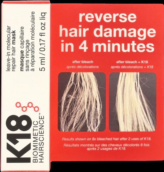 Image du produit K18 Masque capillaire réparateur moléculaire sans rinçage (5 ml)