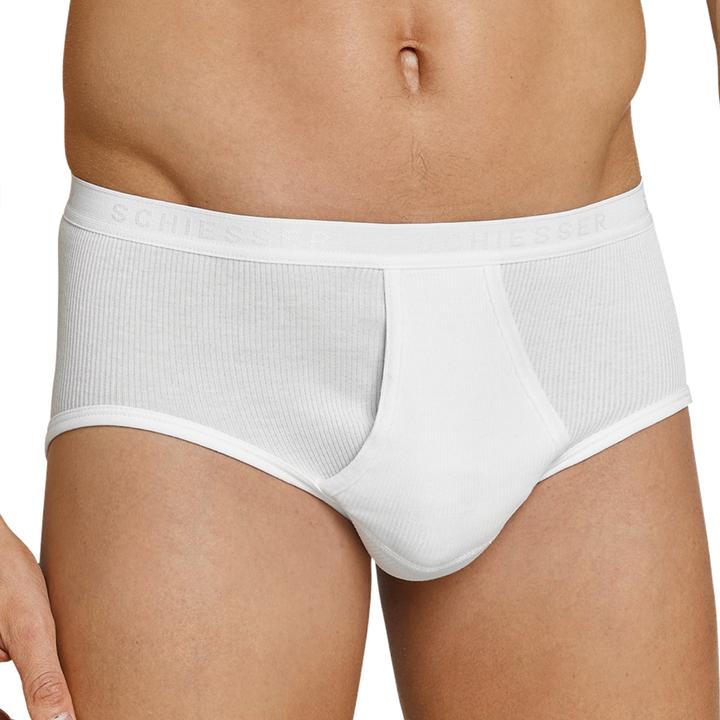 Immagine prodotto Schiesser Confezione da 4 Original Classics di slip sportivi a doppia costola con cavallo (M, confezione da 4)