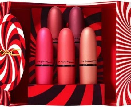 Produktbild MAC Cosmetics Mistletoe Matte Powder Kiss Lipstick Set