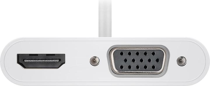 Actual product image Goobay USB-C™ Multiport Adapter HDMI™+VGA, 1pcs. in polybag, White (USB-C, 1 Ports)