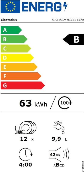 Label énergétique Electrolux GA55GLV