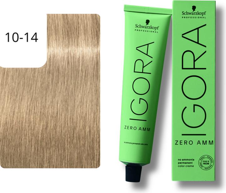 Actual product image Schwarzkopf Igora Zero AMM - 10-14 Ultra Blonde Cendré Beige (10-14 Ultrablond Cendre Beige)
