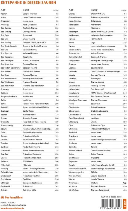 Produktbild Best of Saunaführer - Die 100 beliebtesten Saunen Deutschlands (Deutsch, Thomas Wiege, 2022)