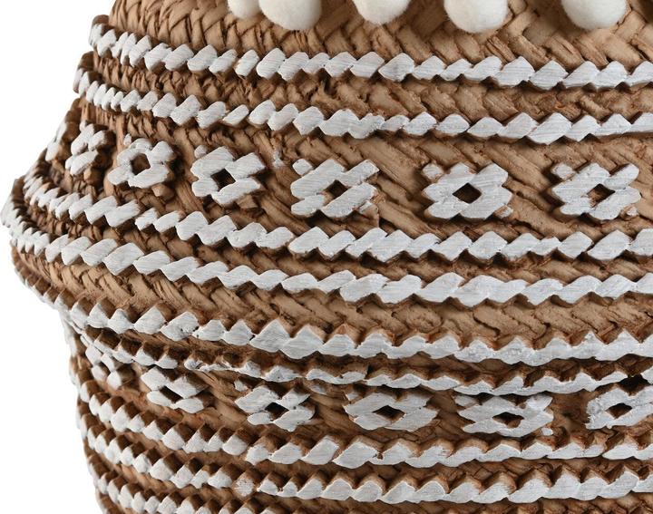 Produktbild Esprit Blumentopf Home Weiss Braun Beige Hellbraun Zement Tropical 25 x 25 x 18 cm (25 cm)