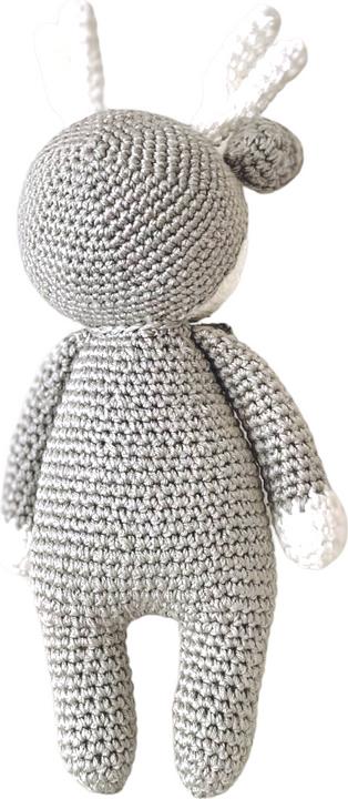 Actual product image BabyExpress Roe Deer Grey Plush Animal Bow Tie Dark Grey