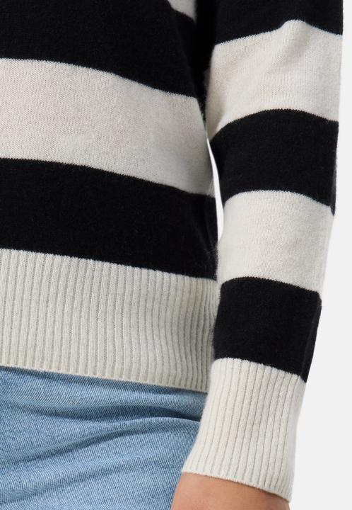 Immagine prodotto Cash-Mere Kaschmir Pullover mit Polokragen gestreift (S)