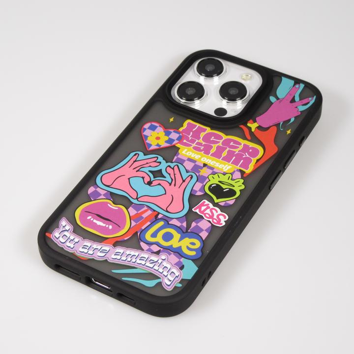 Immagine prodotto PhoneLook Copertura in gomma Blur Keep Calm trasparente (Apple iPhone 15 Pro)