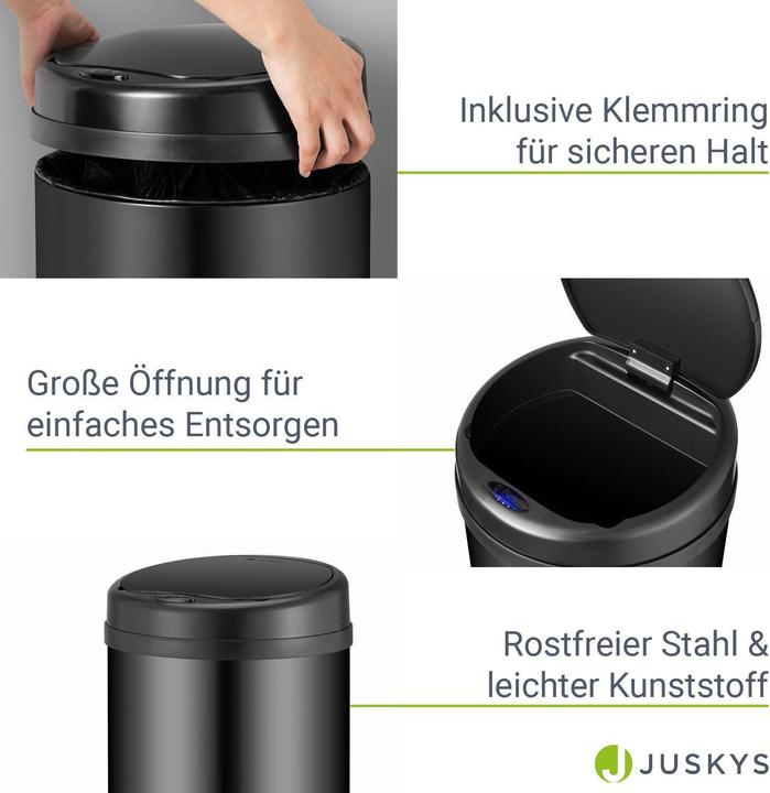 Image du produit Juskys Automatischer Mülleimer mit Sensor (50 l)