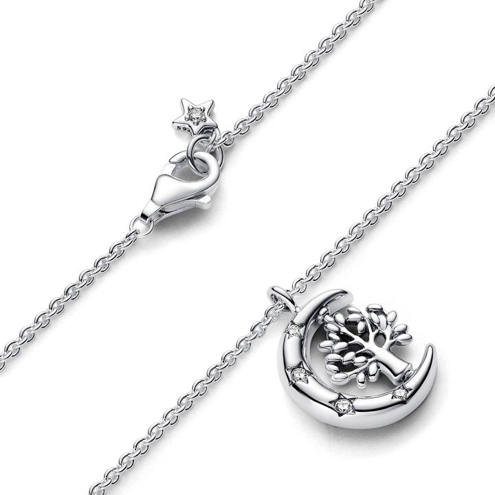 Produktbild Pandora Mond & drehender Lebensbaum Halskette (Silber 925, 50 cm)