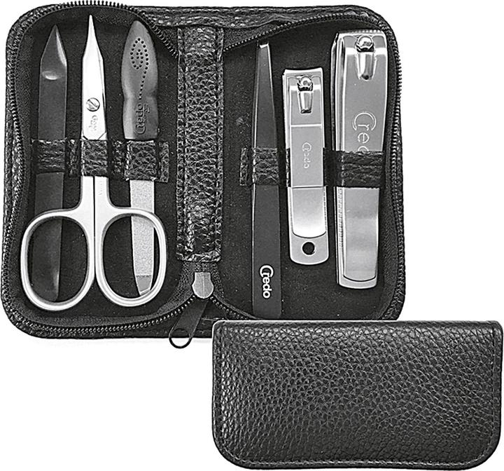 Credo Trousse de manucure homme noir 6 pièces