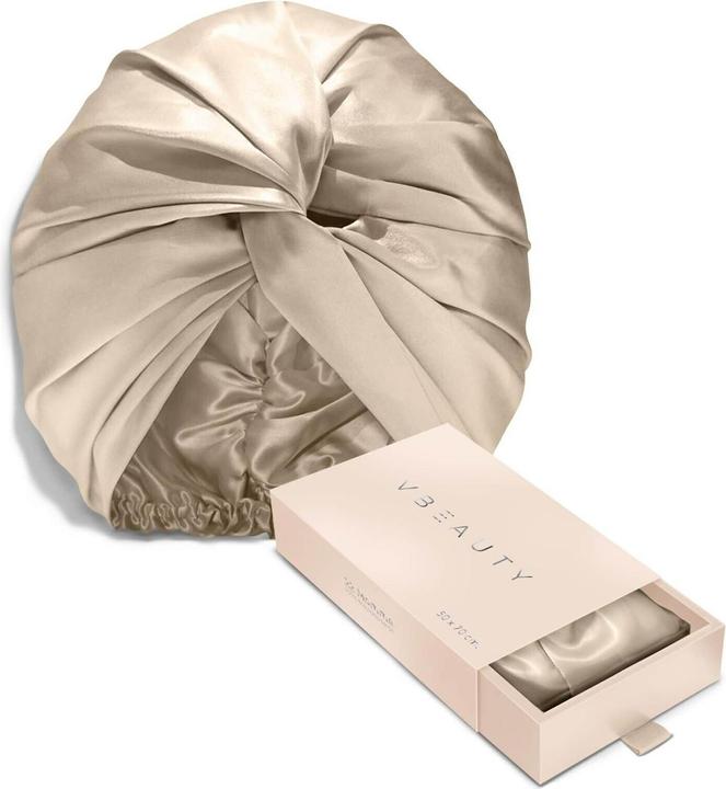 Actual product image VBEAUTY Premium silk turban champagne