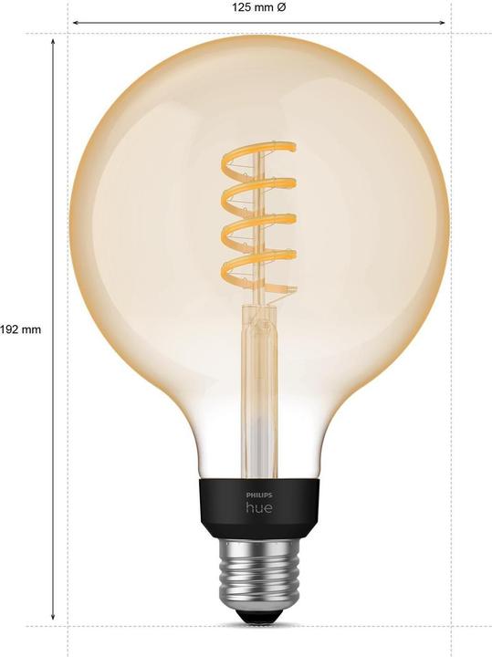 Image du produit Philips Hue Philips E27 Pack individuel Giant Globe (E27, 7 W, 550 lm, 1 x, G)