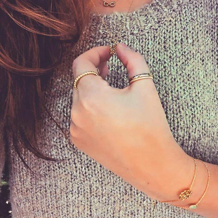 Image du produit Candy Bague Pop, argent sterling 925, plaqué or (50, Argent 925)