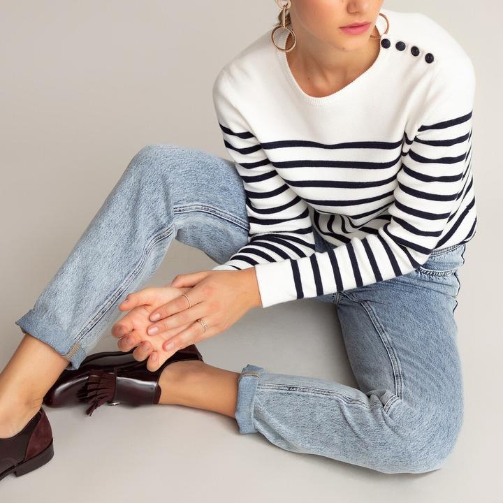 Image du produit La Redoute Collections Pull marin en coton biologique (S)